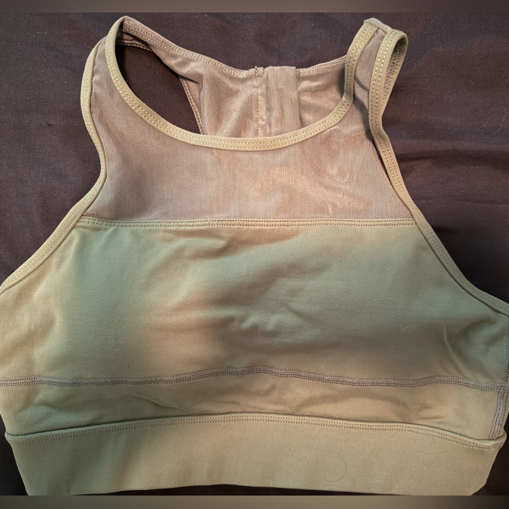ZYIA Sage Green Mesh Sports Bra